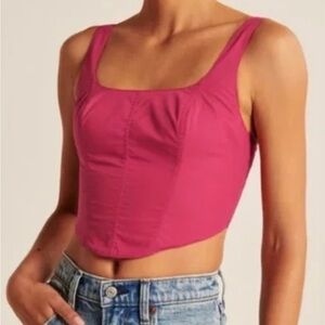 Abercrombie & Fitch Hot Pink Crop Top